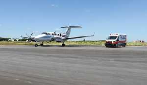 Air Ambulance lands in Moosomin